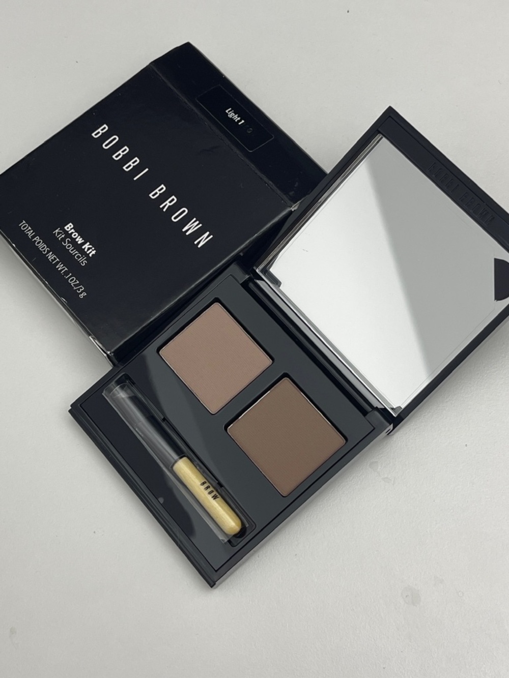 NEW RARE FULL SIZE Bobbi Brown Brow Kit in LIGHT 01 Discontinued 3g HTF
